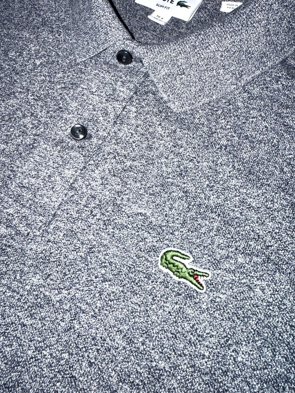 Perfect Slim Fit Gray Lacoste Polo Men's Polo Size 4 Medium