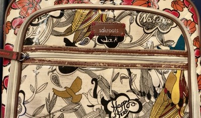 Sakroots Carry On Rolling Suitcase Floral Softside Luggage 19x14x9