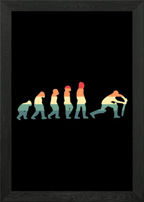 Evolution Cricket gerahmtes Wandbild Poster Leinwanddruck Bild