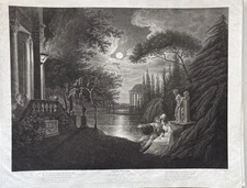 - Antique Engraving Shakespeare  The Merchant of Venice Act V, Scene I-1795