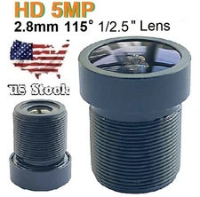 5MP 2,8mm CCTV Camera Lens  1/2.5" FPV Security Camera Lens for IP Camera Black