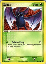 Zubat - Delta Species - DS 88/113 -  VINTAGE single MP to HP Pokemon Card