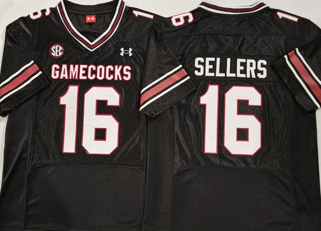 LaNorris Sellers Gamecocks Men Stitch Jersey - Black | eBay