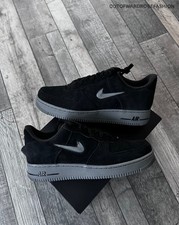 Nike Air Force 1 Jewel Black Cool Grey Suede | Size UK 8 / EU 42.5 | HQ3827-002