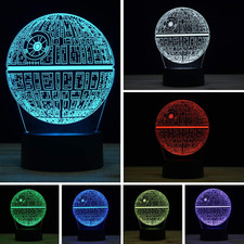 3D Illusion Night Light Desk Lamp, 7 Colors Auto Gradual Changing USB Powered LE