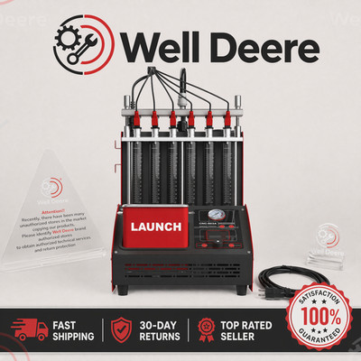 Launch CNC603A Metal Fuel Inector Cleaner&Tester Ultrasonic Cleaner 4/6 Cylinder