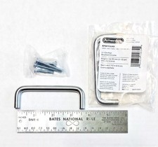 2 New Amerock Rectangle Brushed Chrome Handle...