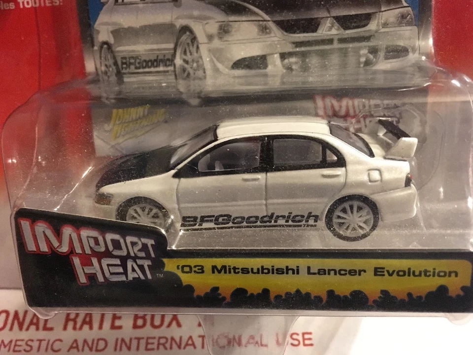 Johnny Lightning White Lightning 03 Mitsubishi Lancer Evolution Import Heat - Image 3 of 3