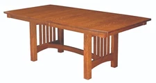 Amish Mission Arts & Crafts Trestle Dining Table Rectangle Solid Wood 42"x72"