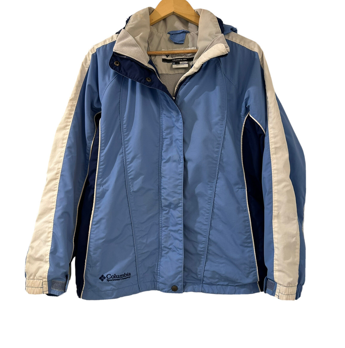 Columbia Coat Jacket Blue Full Zip Hood Insulated Columbia Coat Jacket Blue Full Zip Hood Insulated