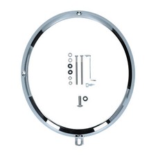 VW Beetle pre 60 & Splitscreen Pre 63 Chrome Steel Headlamp Headlight Rim 9:00