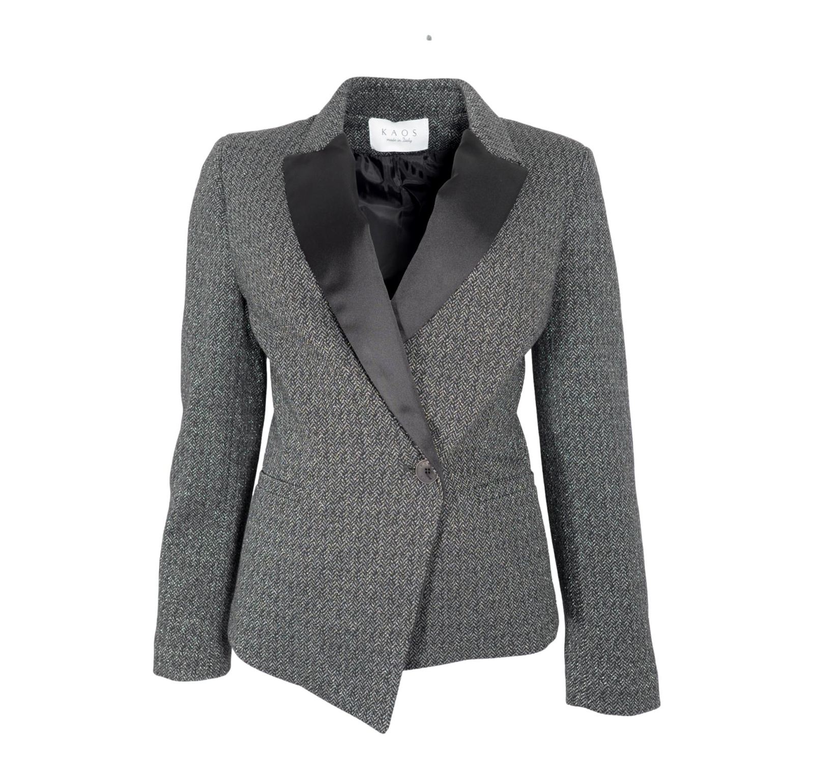 KAOS Chaqueta Mujer Tejido Lurex QI1CO065 Color Negro