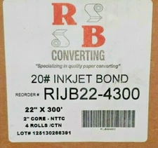 Roll Bond 20# Ink Jet Bond 22"x300' RIJB22-4300