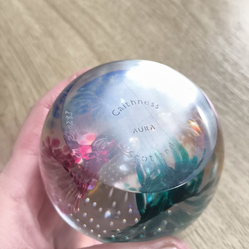 Caithness ‘Aura’ Glass Paperweight. Signed. - Picture 6 of 8