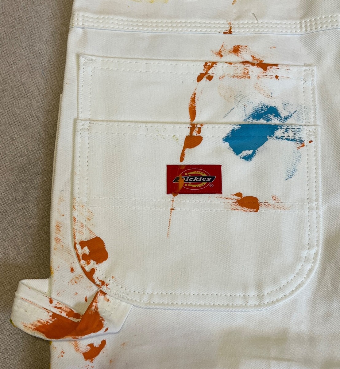 Dickies 33X32 Painter Pants white carpenter paint stained Dickies 33X32 Painter Pants white carpenter paint stained