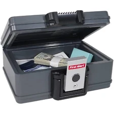 First Alert 2011F Fire Chest, 0.17 Cubic Feet, Foot, Grey