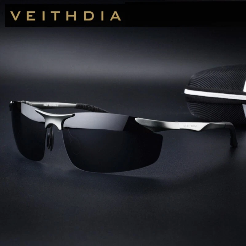 Gafas de sol polarizadas VEITHDIA aluminio HD para hombre ciclismo conducción deportes gafas de sol Foto 4 de 4