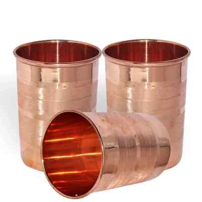 Item Description Pure Copper Tumbler Set of 3 Copper Glass Tumblers Leak Proof
