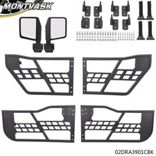 Frontrear Side Tube Doors Side View Mirrors Fit For 07-2018 Jeep Wrangler Jk
