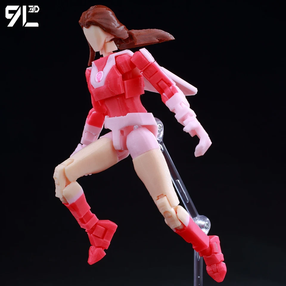 Figura de acción impresa en 3D Invincible Atom Eve - Anime de superhéroes multiarticulados Foto 4 de 4