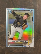 OWEN KELLINGTON BOWMAN CHROME DRAFT 1ST SKY BLUE REFRACTOR RC PIRATES #120 2021