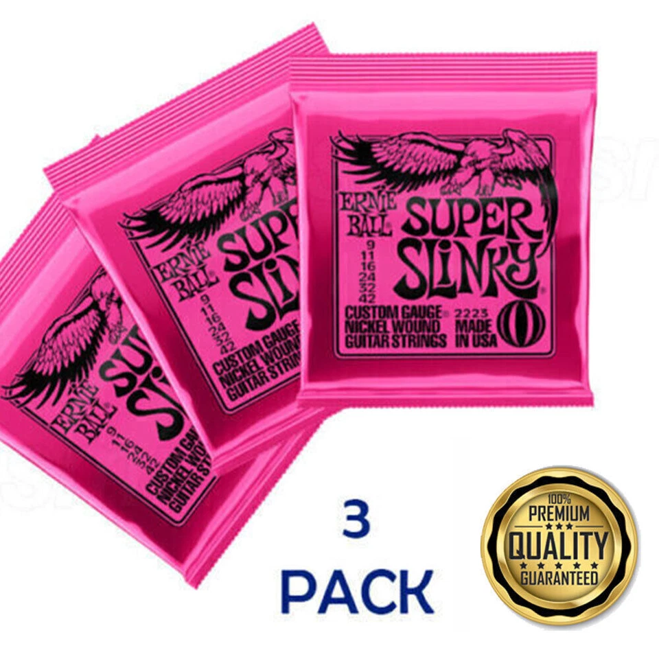 Ernie Ball 3 Sets 2221/2223 Regular Slinky E-Gitarrensaiten 10-46/9-42