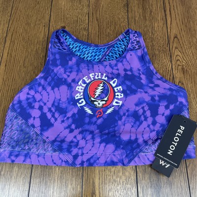 New! Peloton Grateful Dead Sports Bra Size XL TieDyed Print! Wear It To Heart