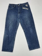 KARL KANI Wash Hip Hop Baggy Denim Jeans W36 L34 Button Fly