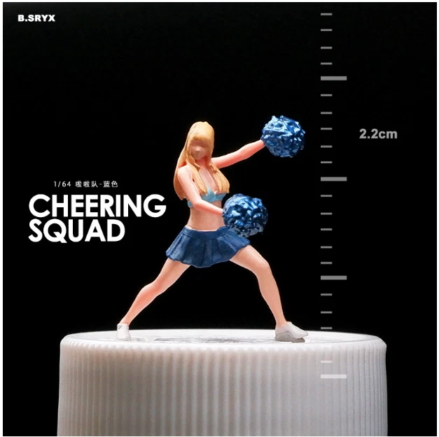 1/64 Pelo Largo Escuadrón de Animadoras Escena Prop Miniatura Modelo Coche Vehículo Juguete Foto 2 de 2