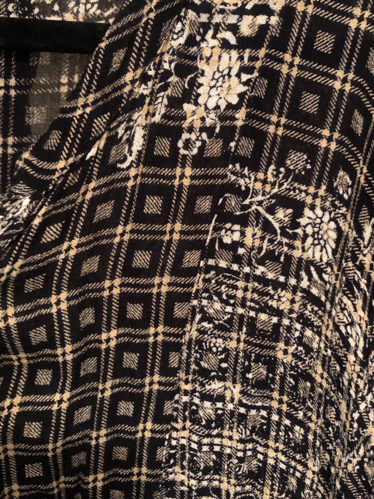 FREE PEOPLE Patchwork Boho Rayon Button Down Top … - image 3