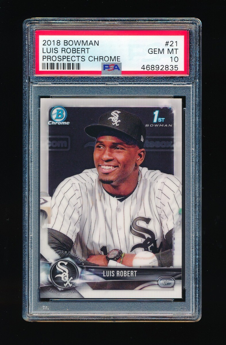PSA 10 LUIS ROBERT 2018 BOWMAN CHROME PROSPECTS #21 RC ROOKIE CARD *GEM MINT*