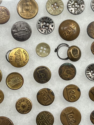 Antique (300+) Denim Workwear Jeans Jacket Button Rivets Collection - Picture 23 of 24