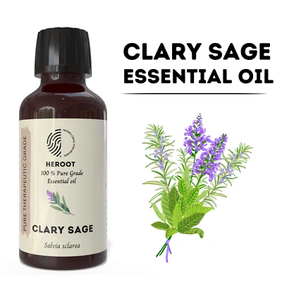 Heroot Clary Sage Essential Oil | Pure Clary Sage Oil | Aromatic Use