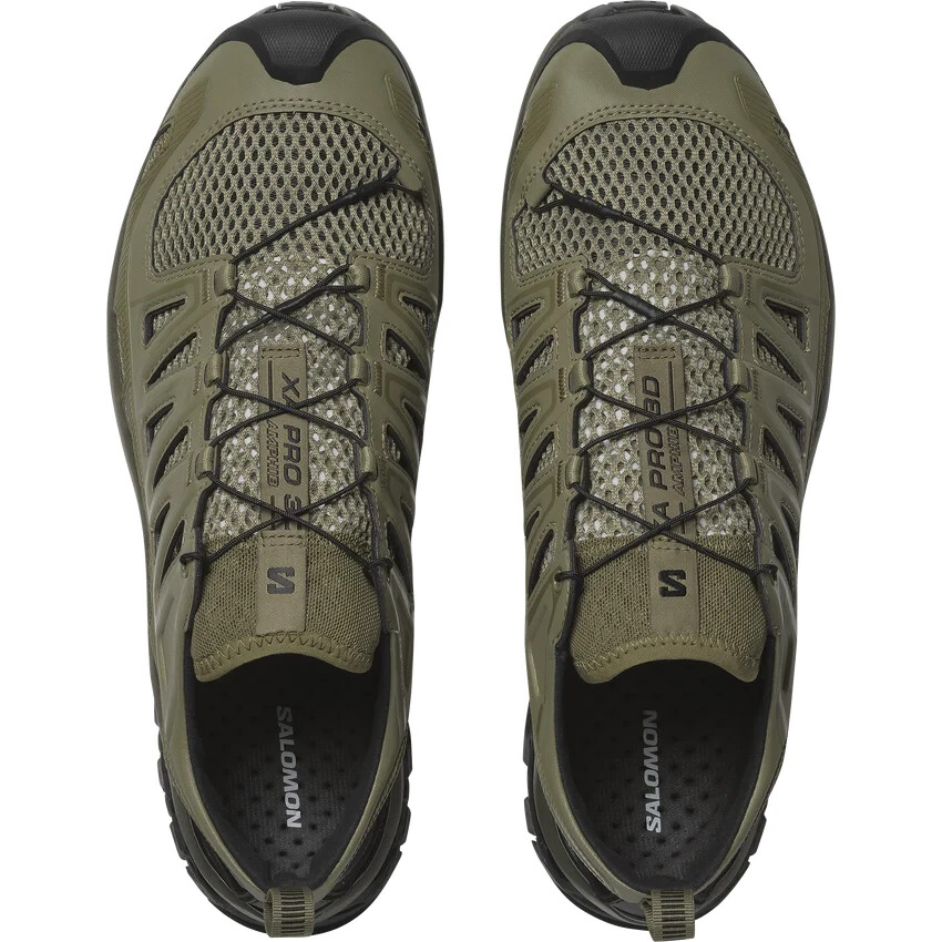靴 SALOMON XA PRO 3D AMPHIB Salomon XA Pro 3D Amphib L47739900 Aloe Martini Olive Black
