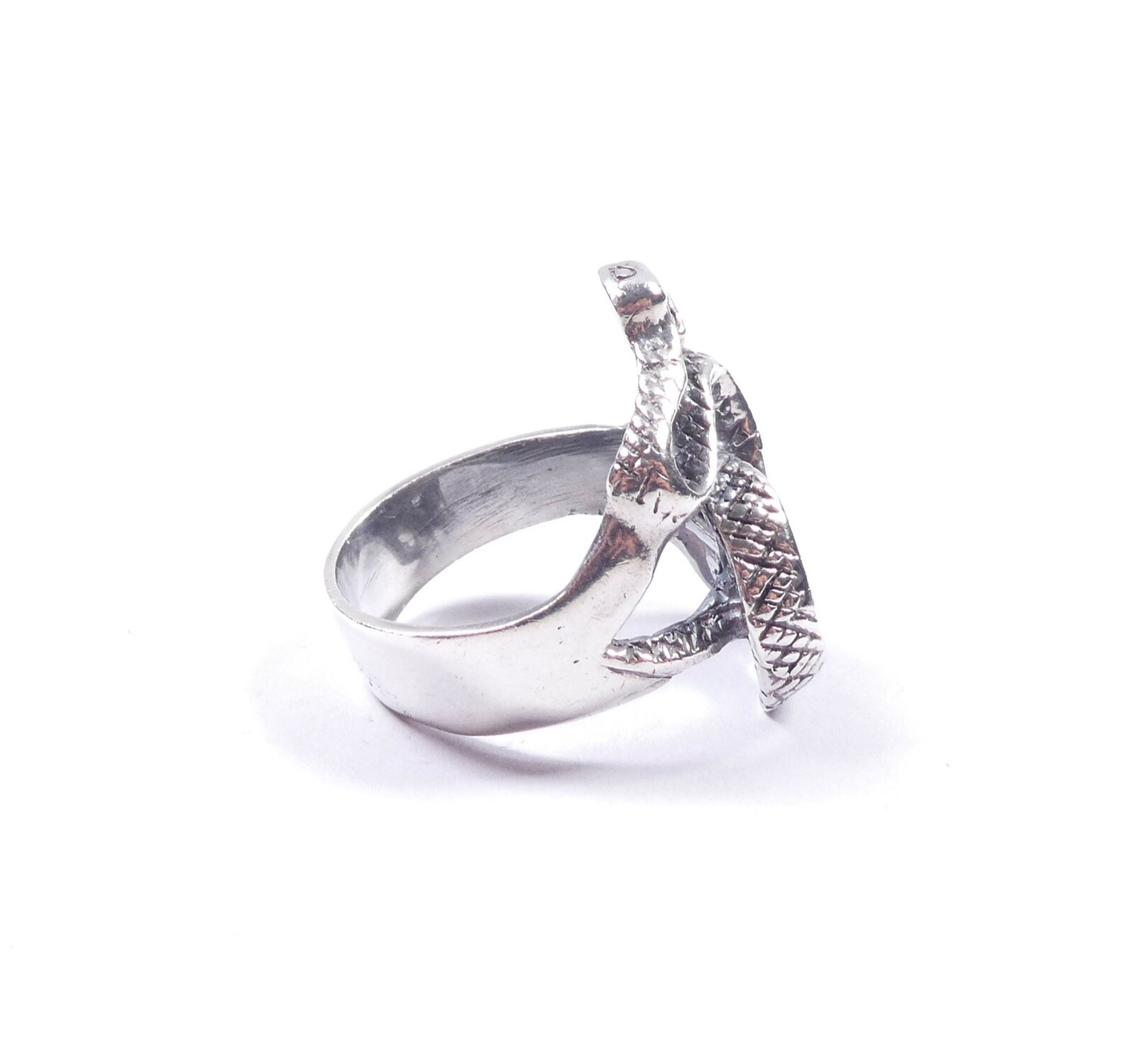 Vintage Snake Serpent Ring Solid 925 Sterling Sil… - image 2