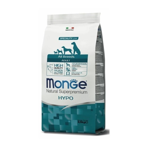 Monge Dog Adult Natural Superpremium Hypoallergenic Salmone e Tonno Sacco 12 kg