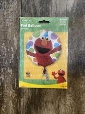 Sesame Street 17 Inch Round Shape Birthday Foil Balloon Elmo New In Pack