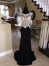  480 NWT BLACK JVN BY JOVANI PROM/PAGEANT/FORMAL DRESS/GOWN 45326 SIZE 2