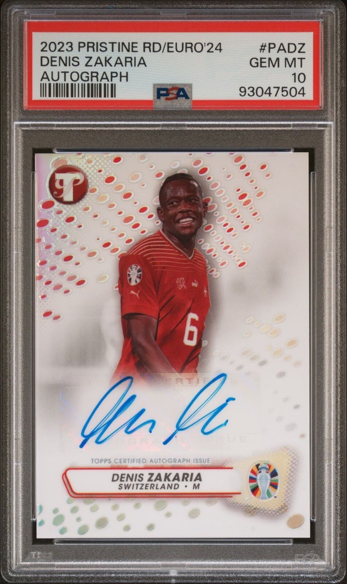 2023 Topps Pristine DENIS ZAKARIA Autograph PSA 10 card auto