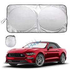 For 2015-2022 Ford Mustang Car Windshield Sun Shade Foldable UV Block Cover