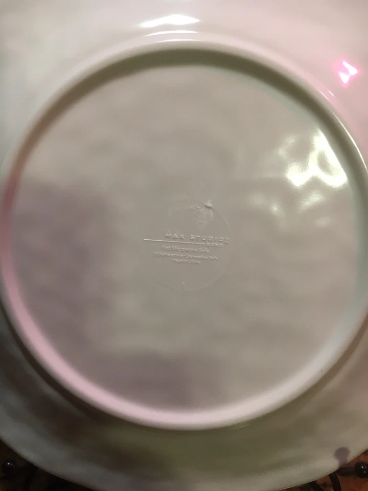 Set of 4 Melamine Plates Abstract Design By Max Studio Home - Image 2 of 4