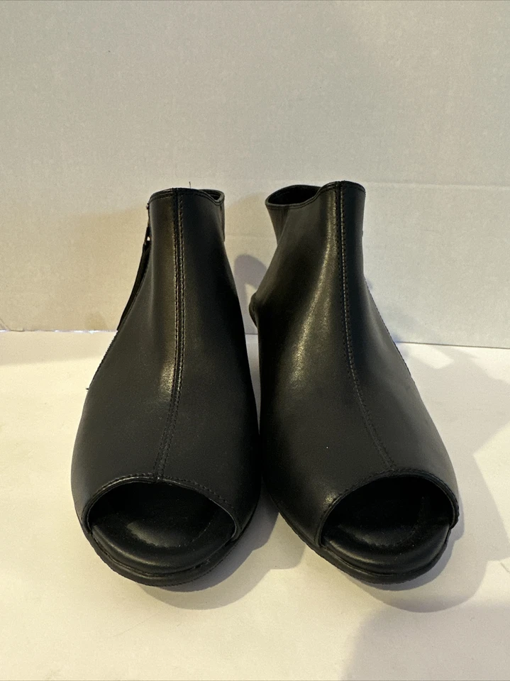 Zapato sandalia EARTH talla 8 cuero negro punta abierta con cordones para mujer Lk Nu CC-7 Foto 2 de 4