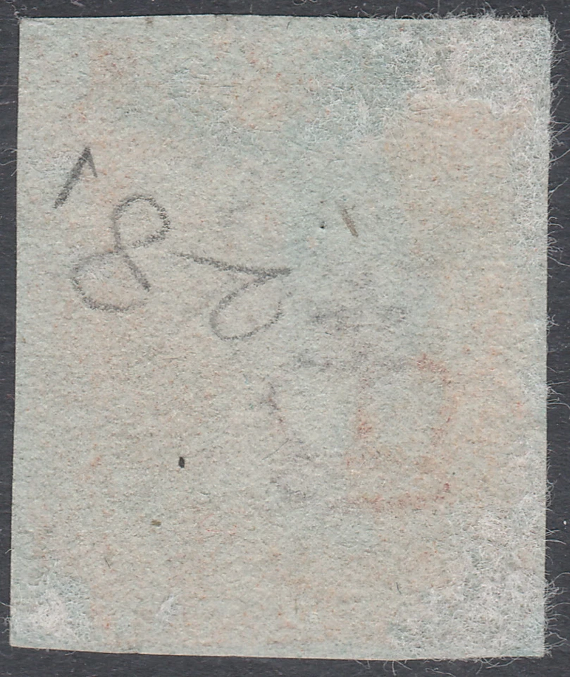 1841 SG8 1d RED BROWN PLATE 28 FINE USED 4 MARGIN UNUSUAL MALTESE CROSS (HA) - Image 2 of 2