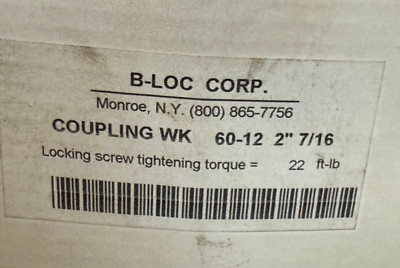 B-LOC WK 60-12  Coupling 2-7/16 ''