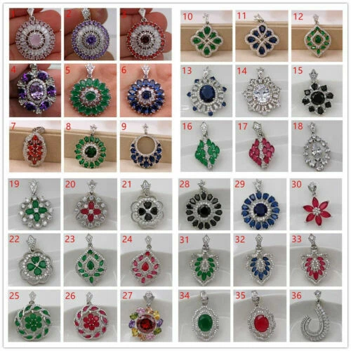 Collares y colgantes de moda con colgante de amatista relleno de oro blanco