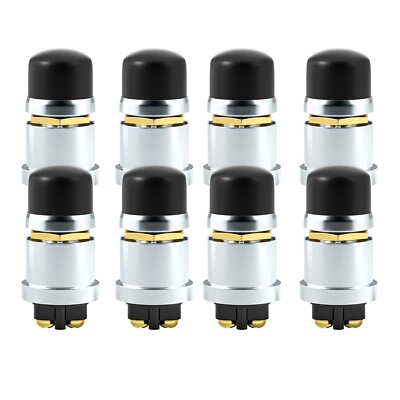 8 PCS 12 Volt DC Heavy-Duty Start Momentary Push-Button Starter Switch (50 Amps)