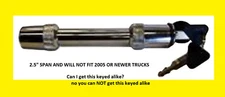 TRIMAX Hitch 5/8" Diameter Key Receiver Lock pin T3FL FLATE KEY 2.5" span
