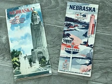 Chevron Standard Oil Nebraska Highway Road Maps 1966 and 1975 Travel Guide Lot 