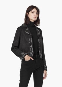 mango black biker jacket