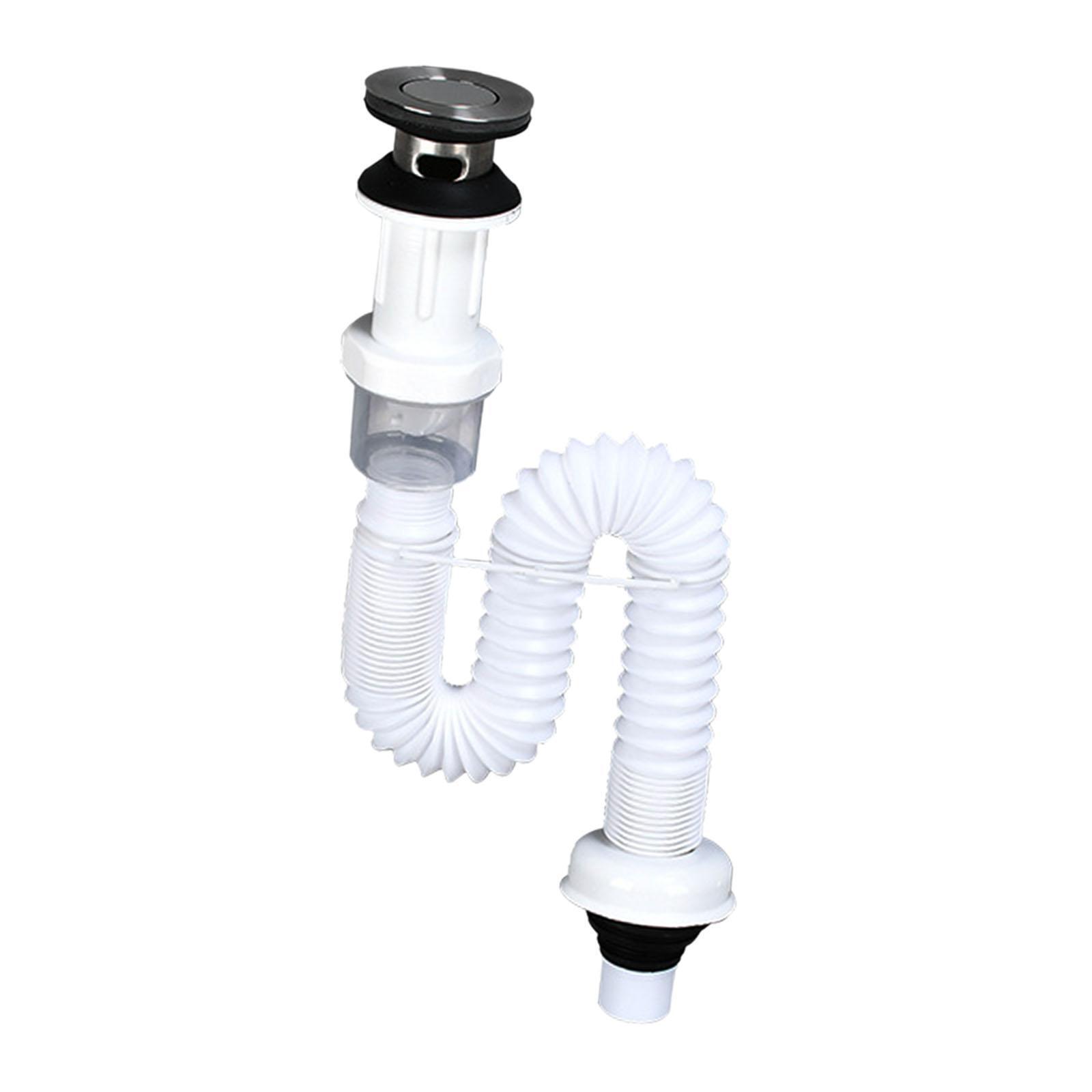Bathroom Sink Drain Pipe Durable Extension Hose for Wash Basin Home